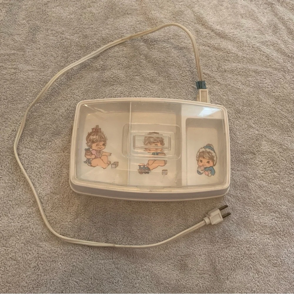 Gerber Hot ‘n Cold Feeding Dish Deluxe Electric & Cover Model 3718 Vintage